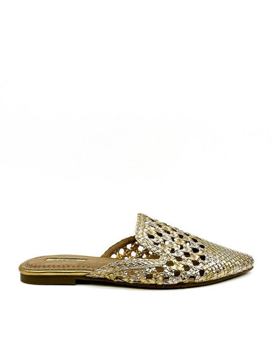 Mules Trenzada Corina M4148 Oro