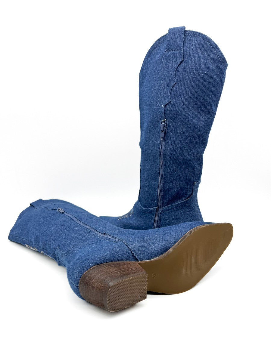 Bota Alta Cowboy de Jeans