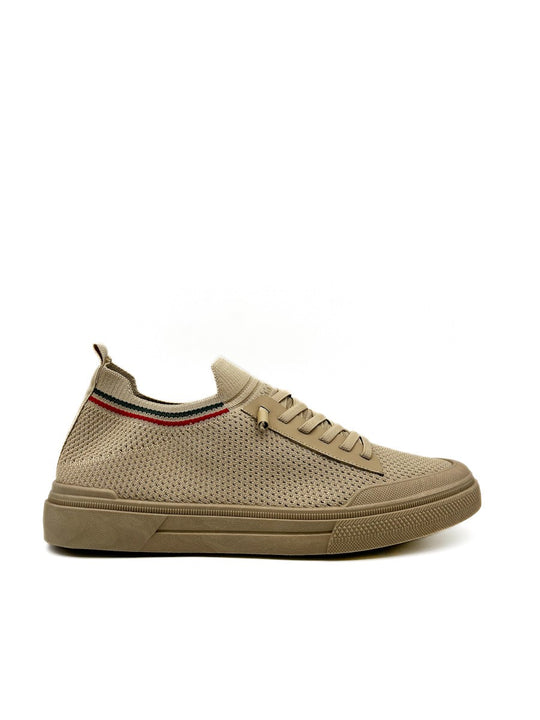 Zapatillas Urbanas Calcetín Hombre Beige