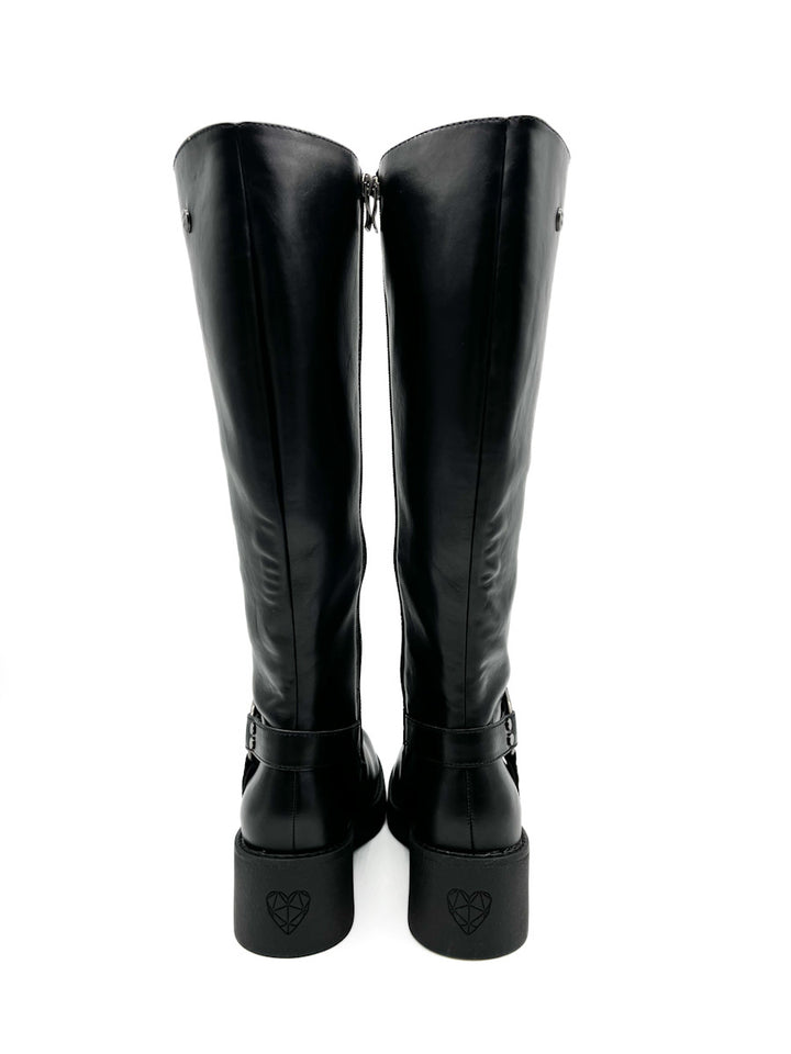 Botas Alta Biker Hebillas