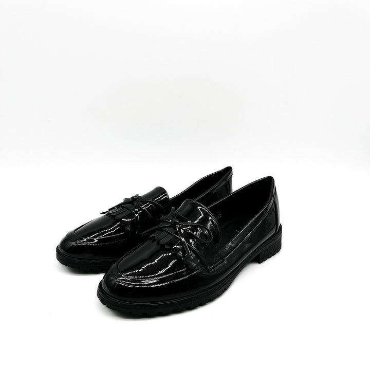 Mocasín de Charol Negro