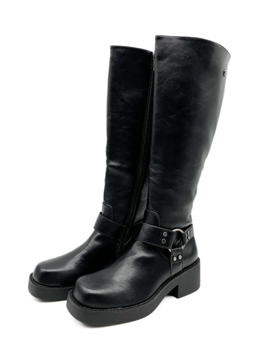 Botas Alta Biker Hebillas