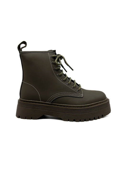 CORINA Botas Militares Con Plataforma Mujer KAKI