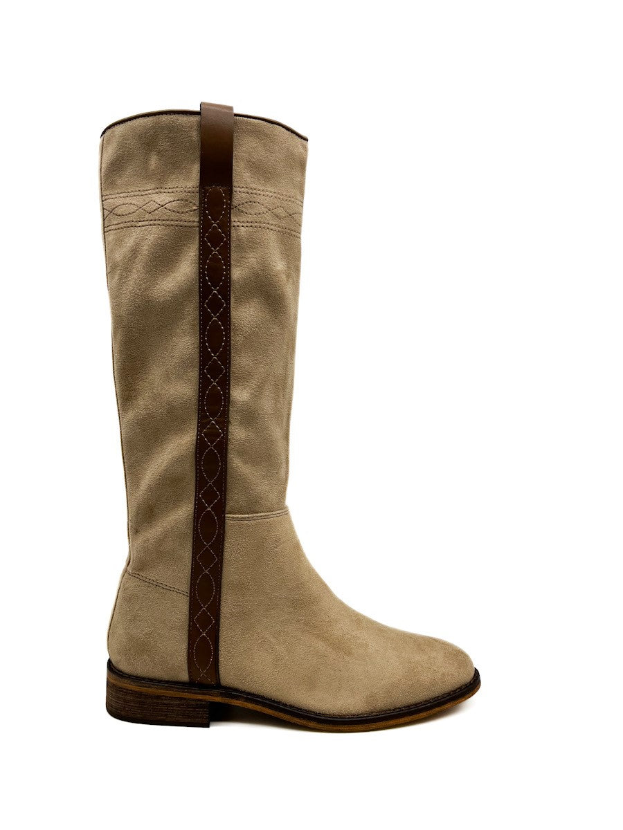 CORINA Bota Plano Cartujano Arena