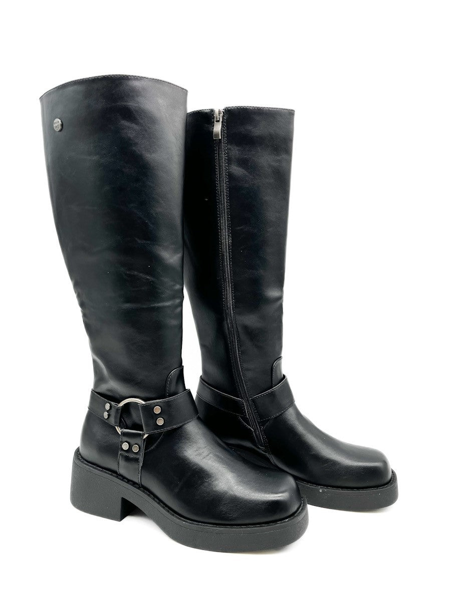 Botas Alta Biker Hebillas