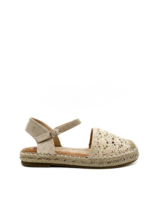 Alpargatas Crochet Calados Referencia N5526 Beige