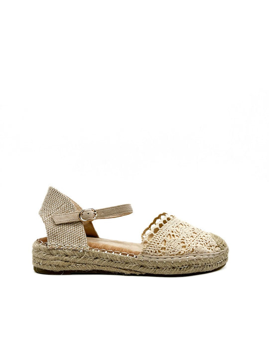 Alpargatas Crochet Referencia N5607 Beige