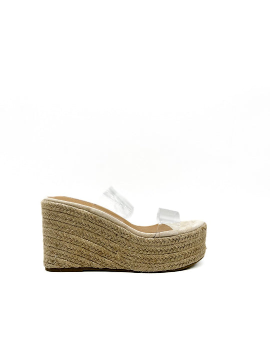 Sandalias Cuña Transparentes Referencia H697 Biege