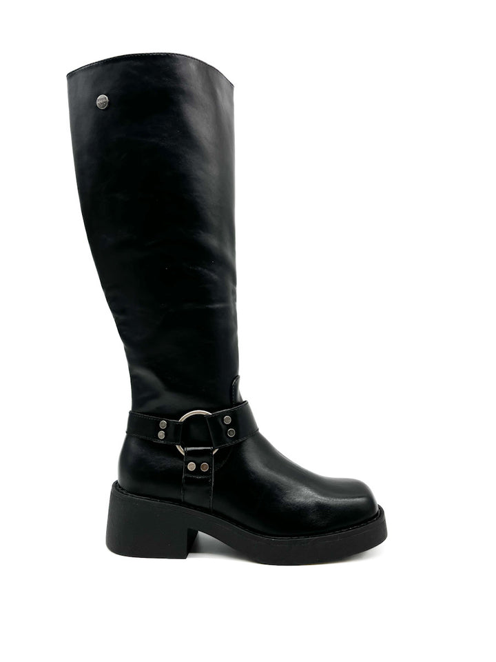 Botas Alta Biker Hebillas