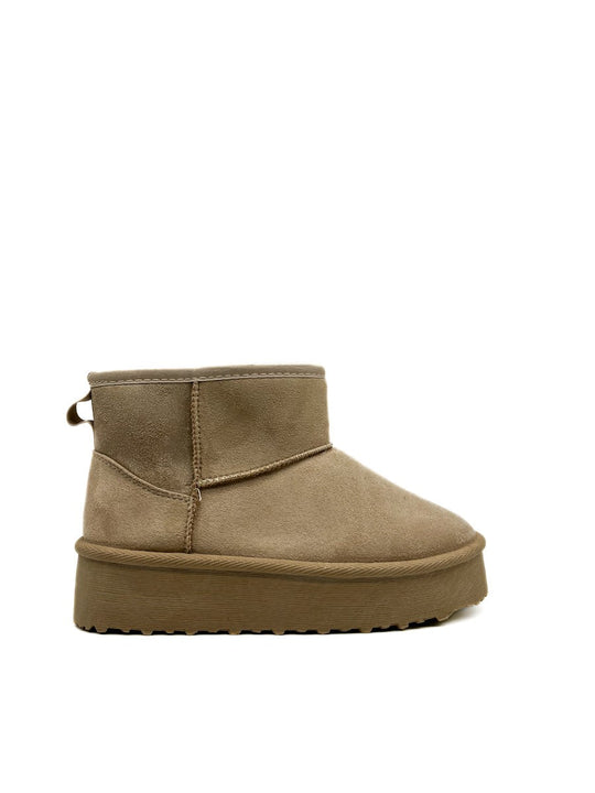 Botines Nieve Mujer Beige