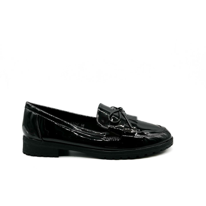 Mocasín de Charol Negro