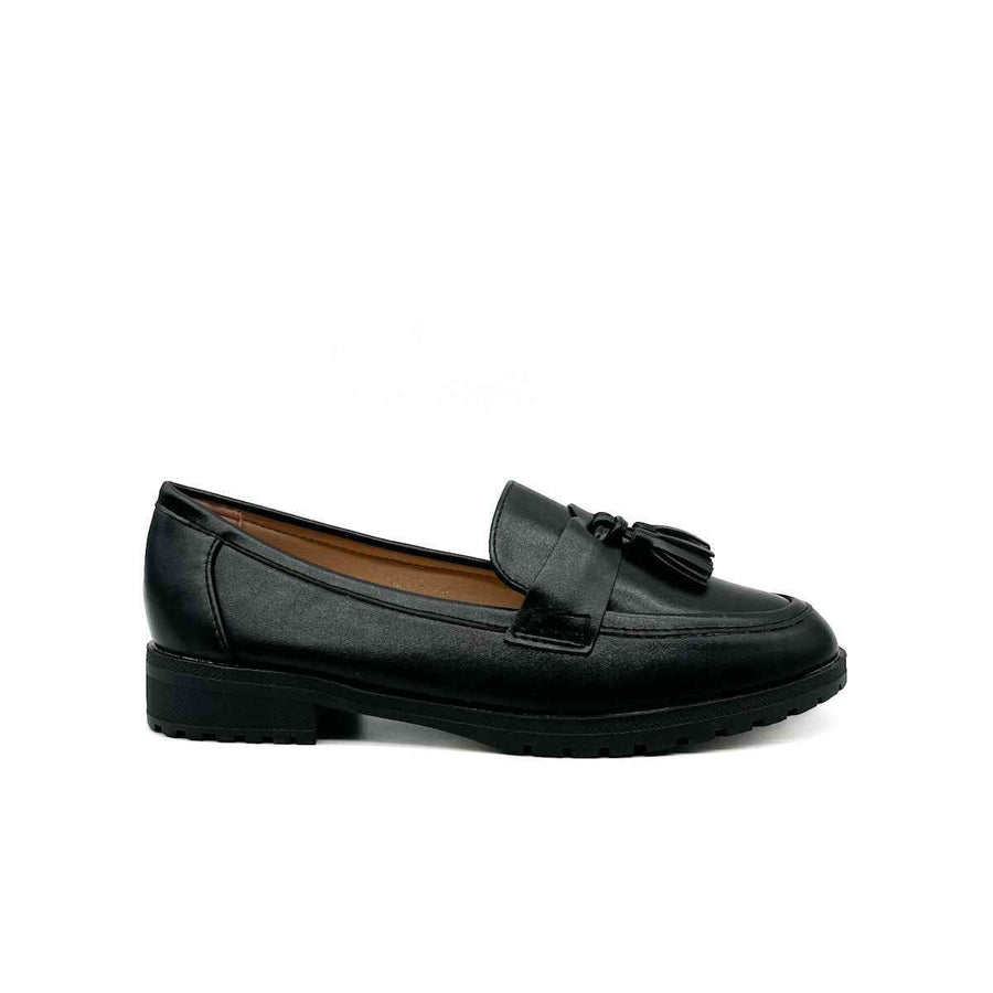 Mocasin de Polipiel Mujer Negro