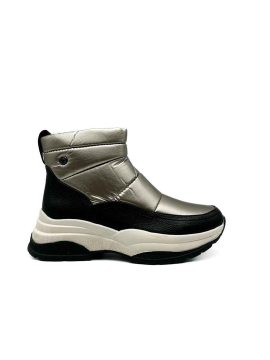 Botines Sport Nylon Impermeable Gris Metalizado Gris