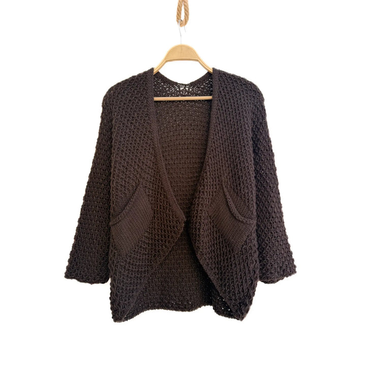 Cárdigan Tejido con Bolsillos – Disponible en Varios Colores Marrón única