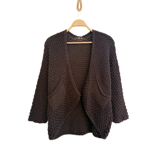 Cárdigan Tejido con Bolsillos – Disponible en Varios Colores Marrón única