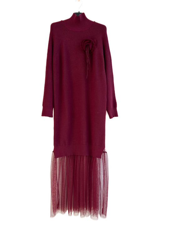VESTIDO LARGO Burdeos única
